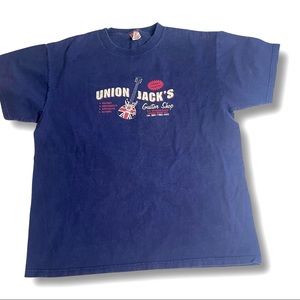 Vintage Union Jacks Guitar shop Tshirt